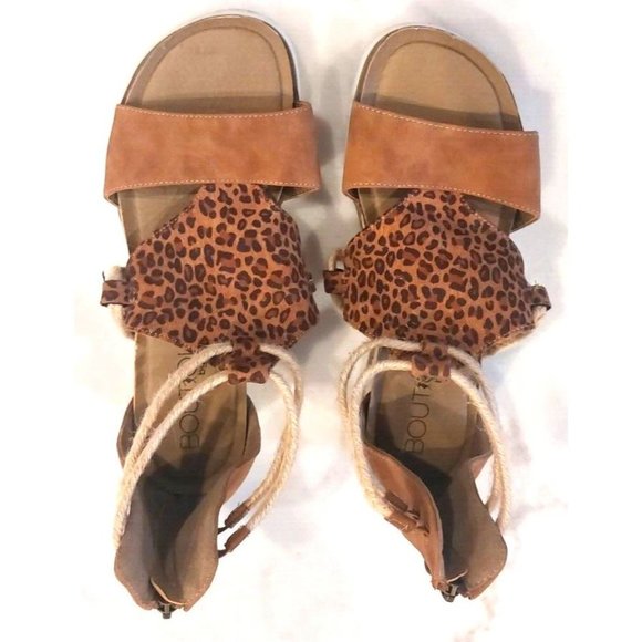 Corkys Womens Espadrille Wedge Sandal Heel Zipper Ankle Strap Leopard Print Sz 9 - Picture 8 of 9